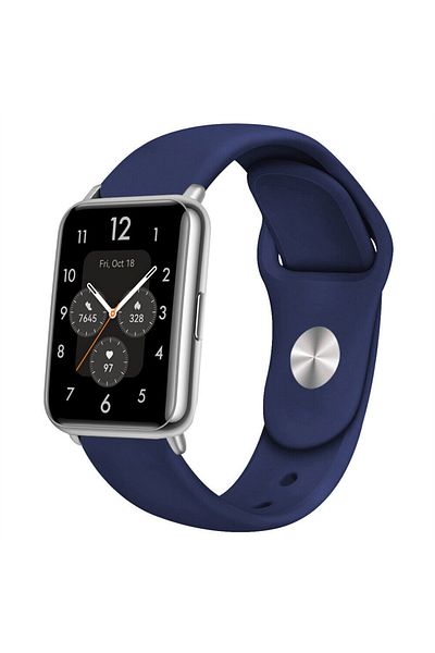 Nezih Case سوار Huawei Watch Fit 2 المتوافق مع A+ Quality Classic/Sport Gel Silicone Band
