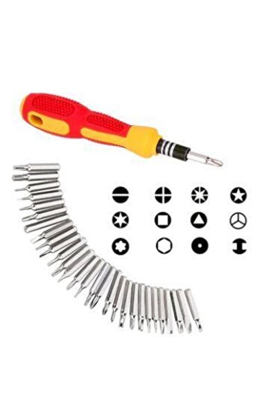 RAMDET 31 Parça Hassas Tornavida Seti Bits Uç Seti Metal Başlık Kauççuk Yumurta Tornavida Seti