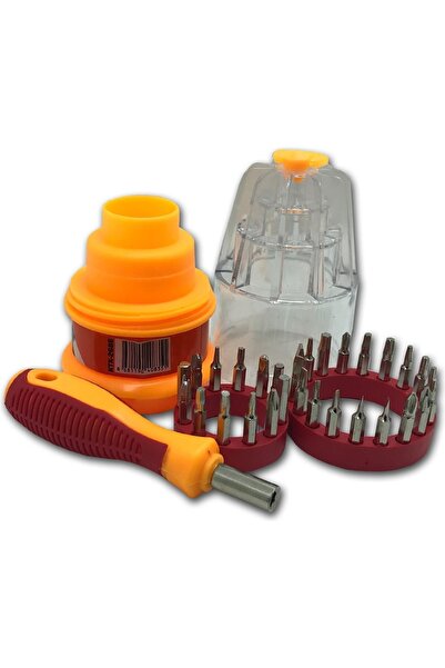 RAMDET 31 Parça Hassas Tornavida Seti Bits Uç Seti Metal Başlık Kauççuk Yumurta Tornavida Seti