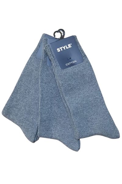 Style Ανδρικές χειμερινές βαμβακερές κάλτσες χωρίς ραφή 3 συσκευασιών