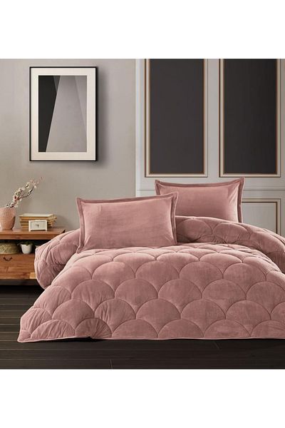 fluffy Welsoft Single Duvet + Pillowcase Dusty Rose