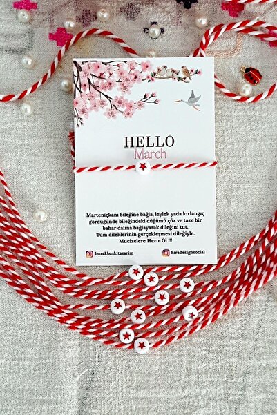 Burak Baskı Tasarım 10 قطع من سوار Marteniçka على شكل نجمة، حظ، رغبة، سلسلة م...