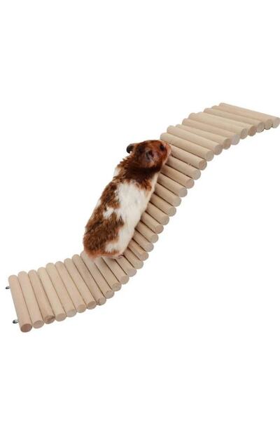 Alyones Hamster Uzun Ahşap Köprü, Cüce Hamster Bükülebilir Merdiven,