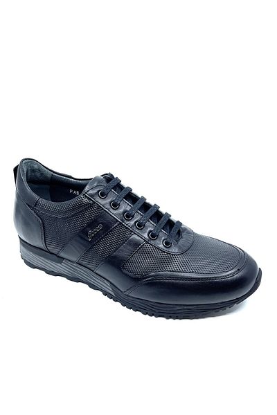 Fosco Genuine Leather Black Winter Sneaker Men's Shoes 2513 46