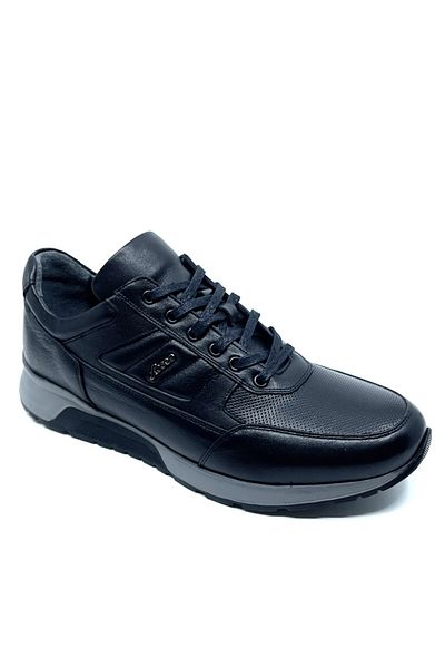 Fosco Black Genuine Leather Sneaker Shoes 2720 306