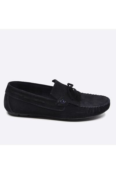 Fosco Süet Deri Lacivert Loafer Günlük Erkek Ayakkabı 9860 112