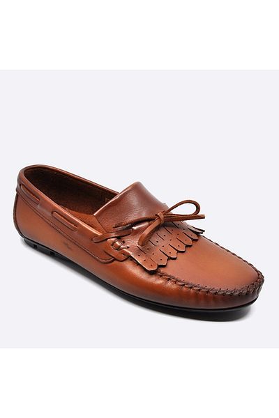 Fosco Genuine Leather Tan Loafer Casual Men's Shoes 9860 103