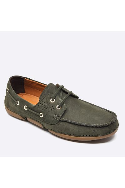 Fosco Nubuck Leather Lace-Up Casual Men's Shoes Khaki 9843 118