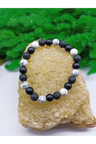 DOĞAL TAŞ CENNETİ Havlit-onix-lav Natural Stone Calmness Bracelet