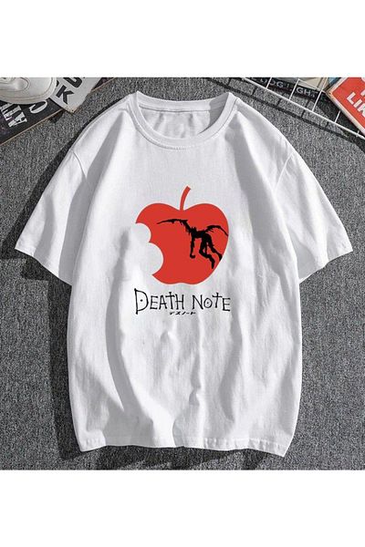 Touz Λευκό μπλουζάκι με λογότυπο Satu Fashion & Death Note
