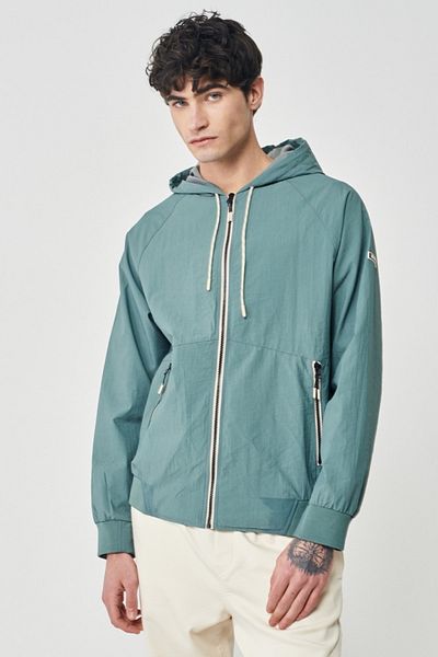 Lee Regular Fit, normal geschnittene, mintgrüne Jacke mit Kapuze und durchgehendem Reißverschluss