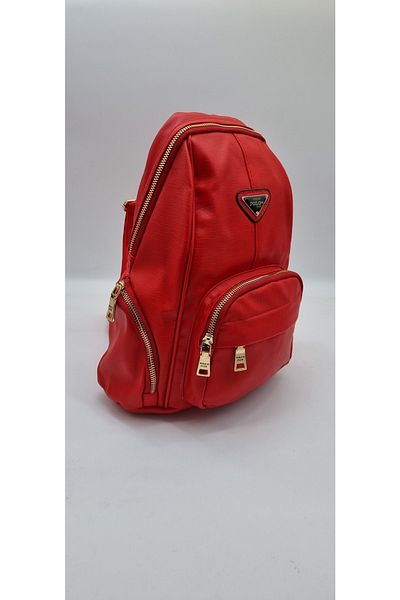 MATS ÇANTA Mats Los Angeles Polo Washed Leather Backpack Red