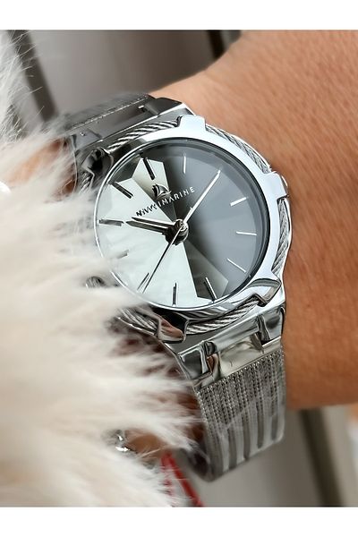 Navimarine Steel Cord Waterproof Women's Wristwatch Bracelet
