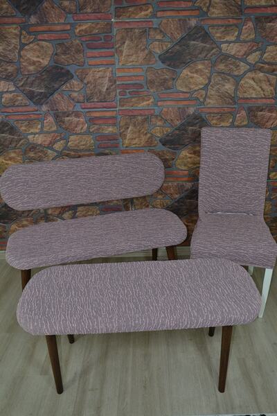 kılıfteks Bench Puf 2 Sandalye Takım Kılıfı