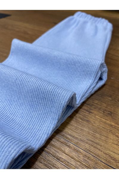 Berat moda Leggings flexibili din twill albastru pentru baieti si fete