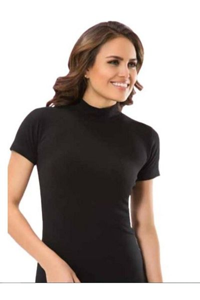 KOTA Women's Black Short Sleeve Undershirt 6228