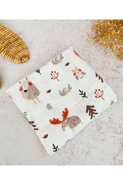 JUNİPERUS Multi-Purpose Muslin Cloth Cover Blanket 75x75