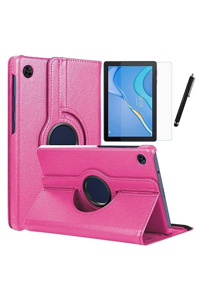 TEKNETSTORE Huawei Matepad T10 / T10s Compatible 360 Rotatable Stand Protective Case Nano Glass and Pen Set