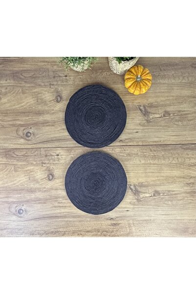 So Decoration Doğal Hasır El Örgüsü 2'li Siyah Supla Seti – 30 Cm | Şık Ve Za...