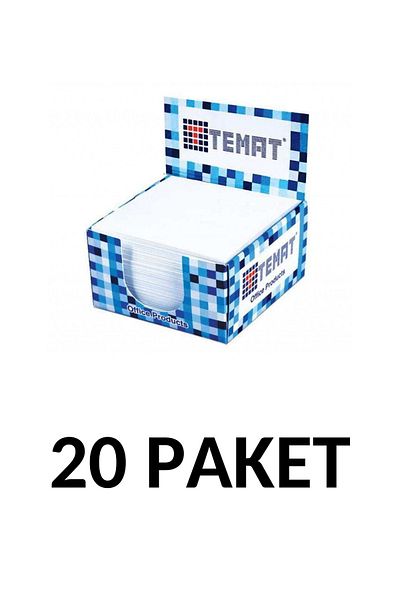 Temat 20 Pack Cube Block Note White 500 Pieces