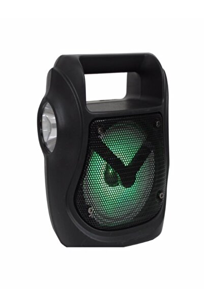 ULTRATEKNO Işıklı 4" Taşınabilir 5w Bluetooth Hoparlör El Fenerli Fm Radyo Us...