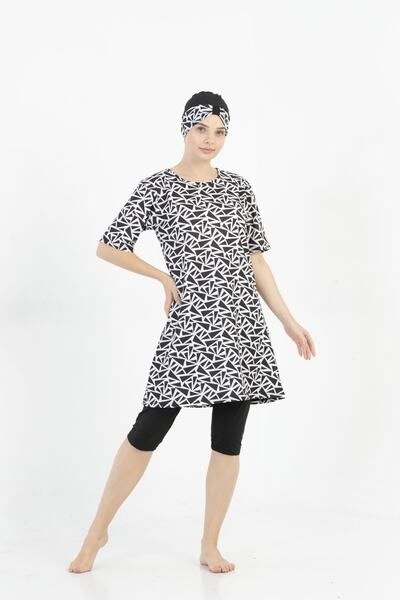 by İGP Γυναικείο μαγιό Hijab Capri Hijab με μισό μανίκι Quick Dry