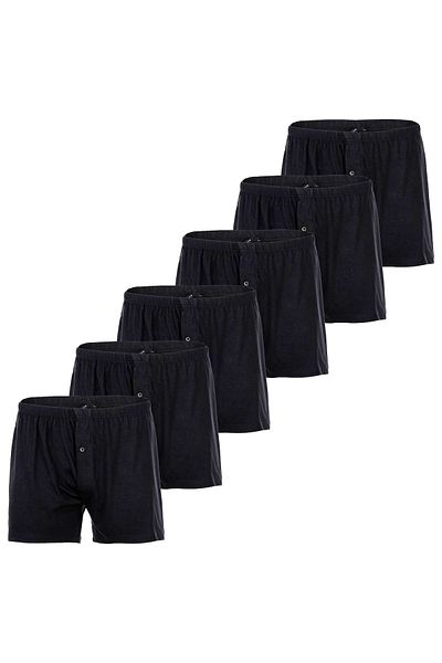 adidas YOURBASICS Herren-Jersey-Boxershorts, 6er-Pack – Baumwolle, Eingriff mit Knopf, Muster, Multipack