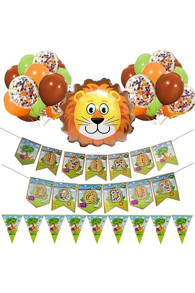 KBK MARKET Safari Balloon Set Lion Model