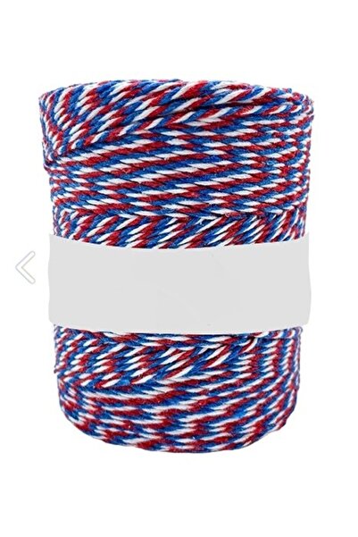 yfhobi 10 Metre- Bordo-mavi-beyaz, , Marteniçka Ipi, Bileklik Takı Ipi, Hediy...