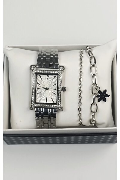 pullmarkt Taşlı Kadın Kol Saati + Bileklik Set