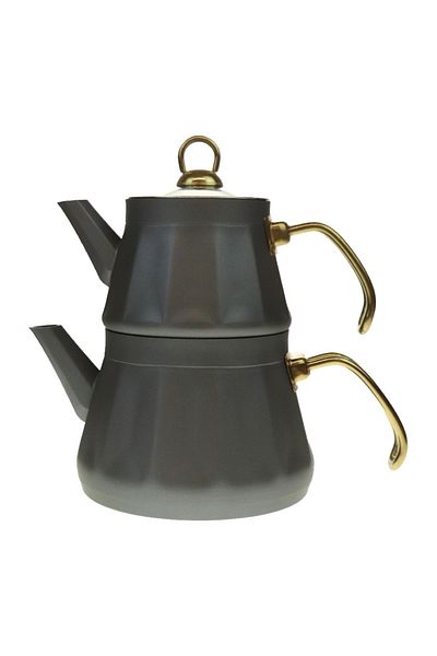 Şener Paçi Kitchenware Granite Teapot Set with Metal Handle