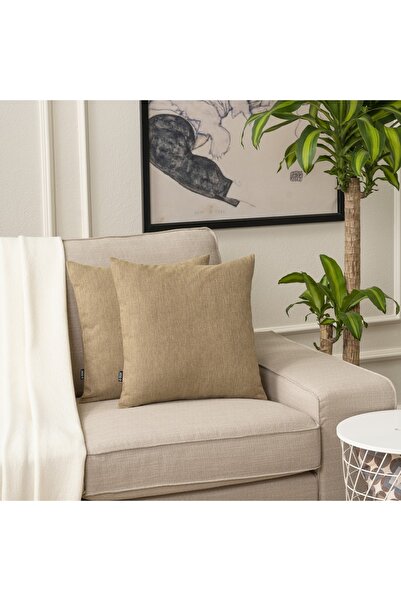 TOSHE Mink Single Linen Woven Cushion Cover, Decorative Cushion