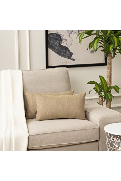 TOSHE Mink Single Linen Woven Cushion Cover, Decorative Cushion