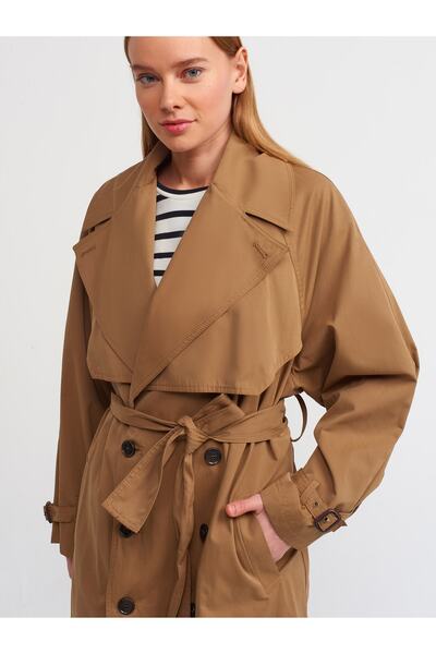 Dilvin 60333 Midi Μήκος Καμπαρντίνα-καμήλα