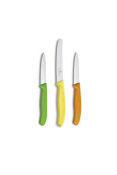 Victorinox Renkli Soyma Bıçağı 3'lü Set Swissclassic