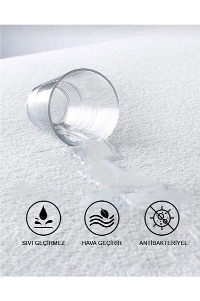 AYHOME King Size Mattresses Micro Full Edge Fitted Water Liquid Proof 180 X 200 Cm Cotton White Anti Sweat