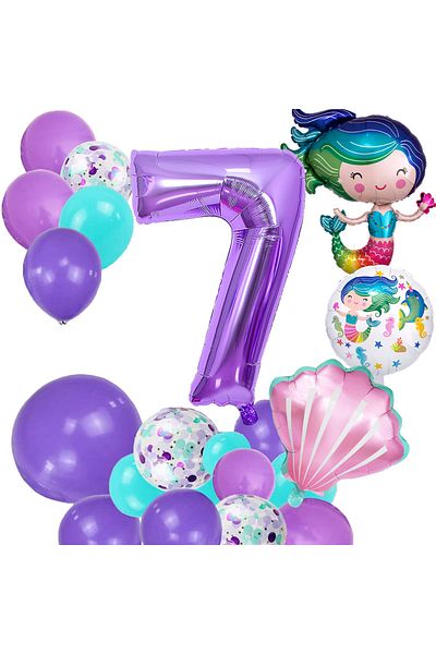 Patladı Gitti 7 Year Old Mermaid Themed Birthday Party Celebration Set Concept 2