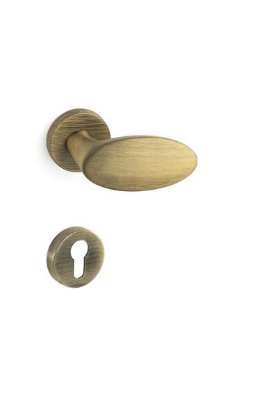 System Oberon Rozetli Kapı Kolu Antik Rengi Yale (DIŞ KAPI) Rozetli - Hha236r...