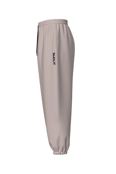 Shout Παντελόνι Unisex Basic Beige Jogger Oversize