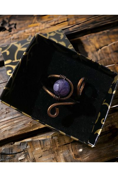 kapris concept Genuine Stone, Handmade Wrap Design Antique Vintage Ring