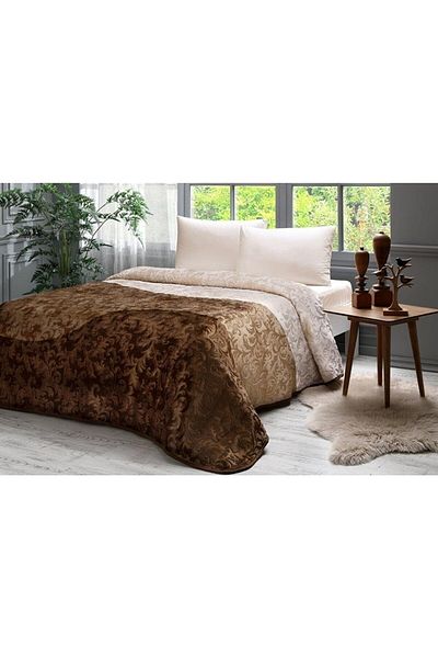 Özdilek Silver Blanket Double Personality 220x240-coffee