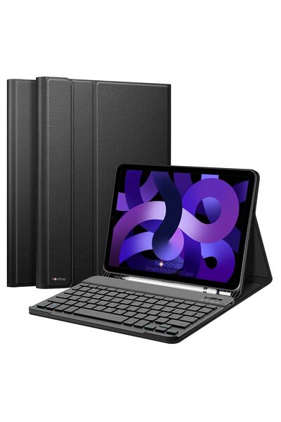 NovStrap Ipad Air 4/5 Nesil 10.9 Inç Ipad Air 11 Inç Uyumlu Bluetooth Klavyel...