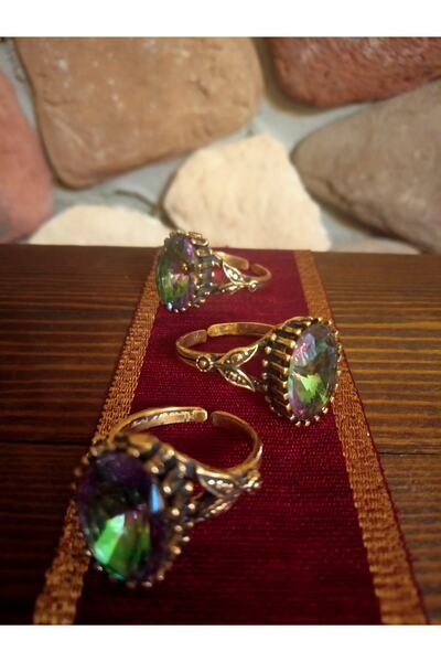 kapris concept Mystic Topaz Natural Stone Antiallergic Copper Ring