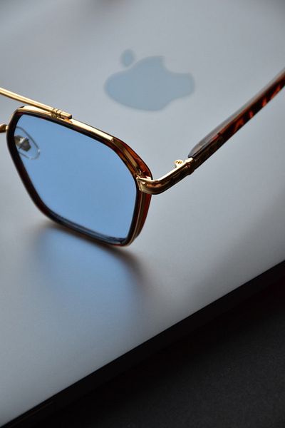 LOOKUP Small Square Small Square Retro Vintage Unisex New Design Blue Glass Sunglasses