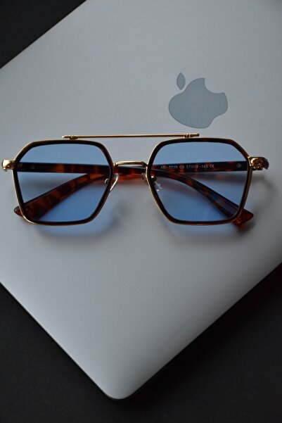 LOOKUP Small Square Small Square Retro Vintage Unisex New Design Blue Glass Sunglasses