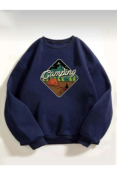 Rokeby Hanorac oversize cu imprimeu unisex pentru camping
