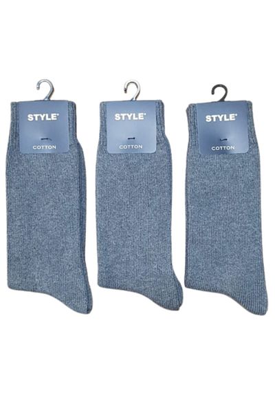 Style Ανδρικές χειμερινές βαμβακερές κάλτσες χωρίς ραφή 3 συσκευασιών