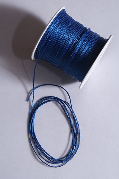 Eskişehir hobi sanat 1 mm 100 μέτρα Saks Μπλε Χρώμα Λεπτό Σχοινί Αλεξίπτωτου Μακραμέ Βραχιόλι Σχοινί Κολιέ Κοσμήματα Σχεδιασμός Σχοινί