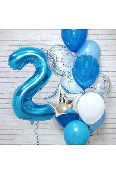 DÜVENCİ TİCARET Blue Age Balloon Set 12