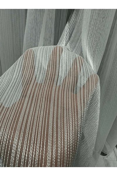 VANESSA PERDE New Season Non-Wrinkle 1x3 Pleated Draped Delicate Pattern Tulle Curtain Suitable for All Rooms